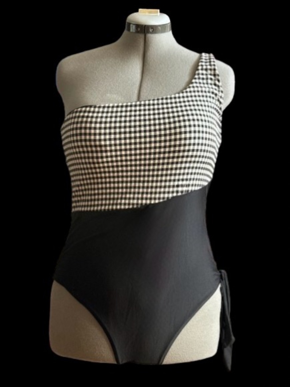 Vigoss gingham check one piece swimsuit Wmns Sz xl